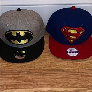 New Era Batman & Superman youth snapbacks
